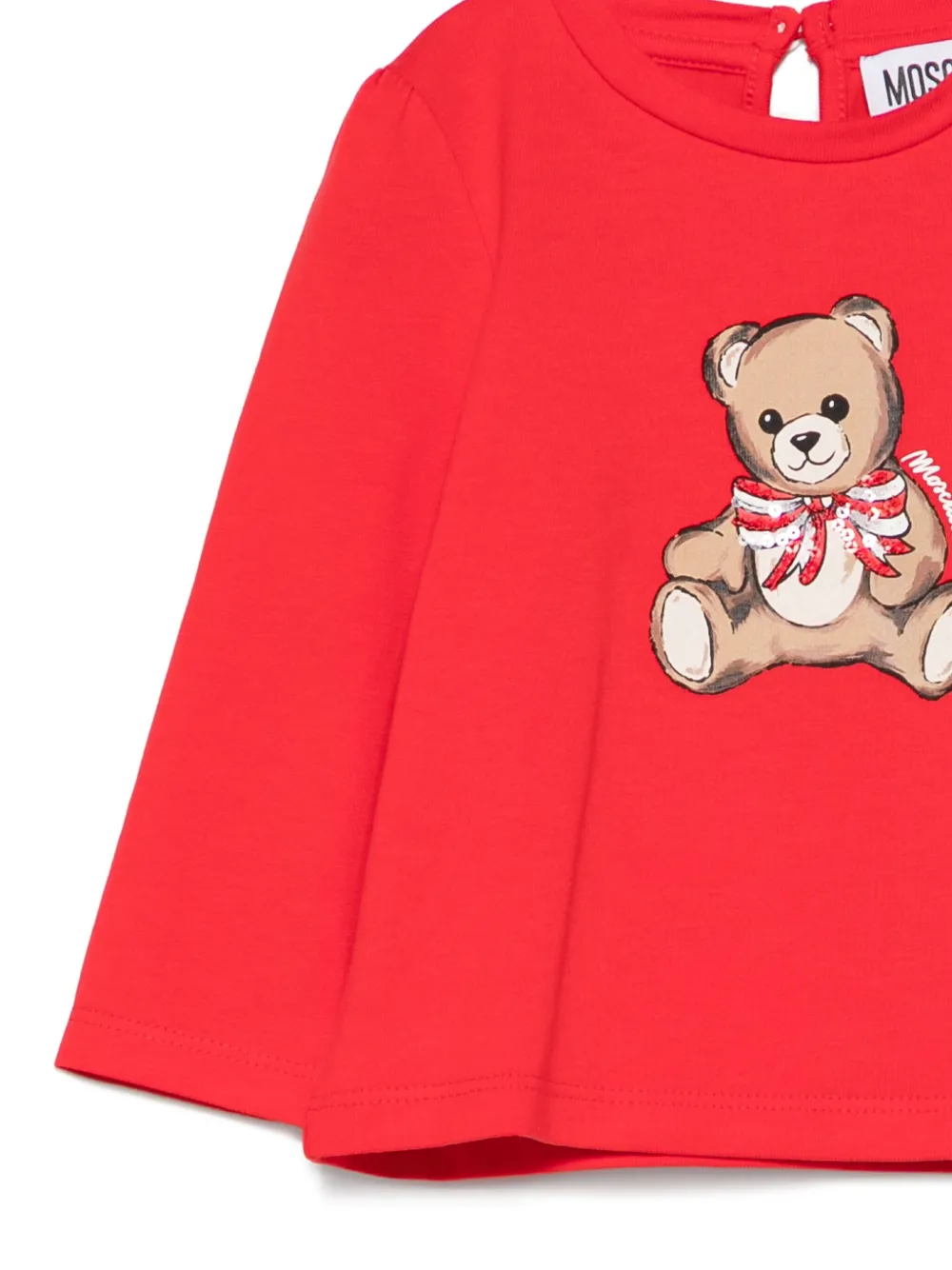 Moschino Kids teddy bear-print top Rood
