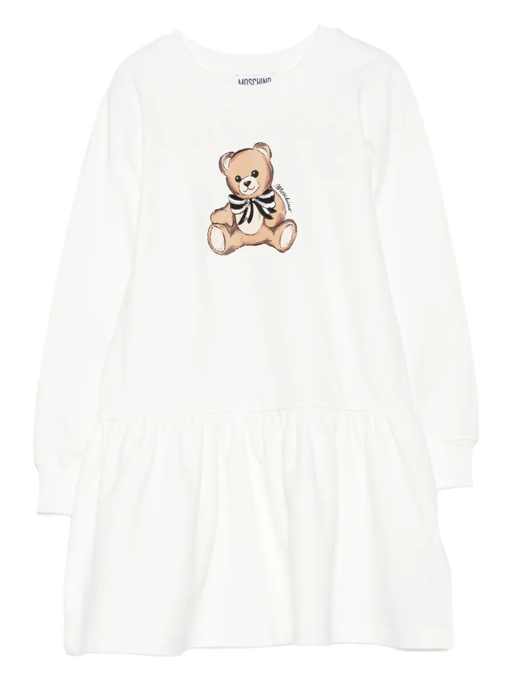 Moschino Kids Teddy Bear-print dress Wit