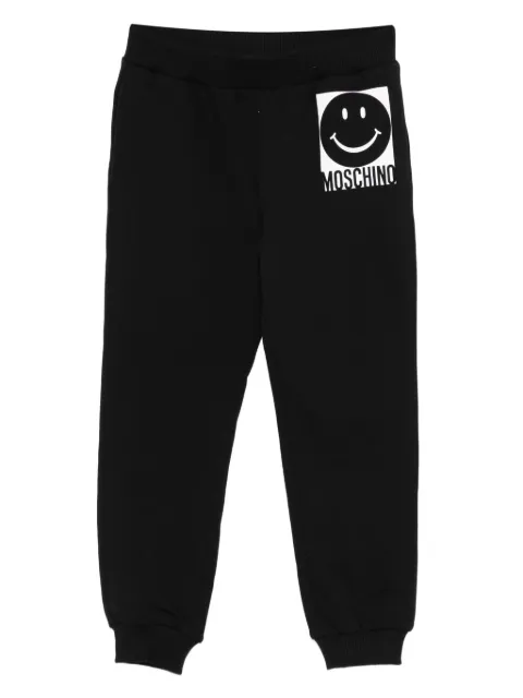 Moschino Kids smiley face-motif tracksuit bottoms