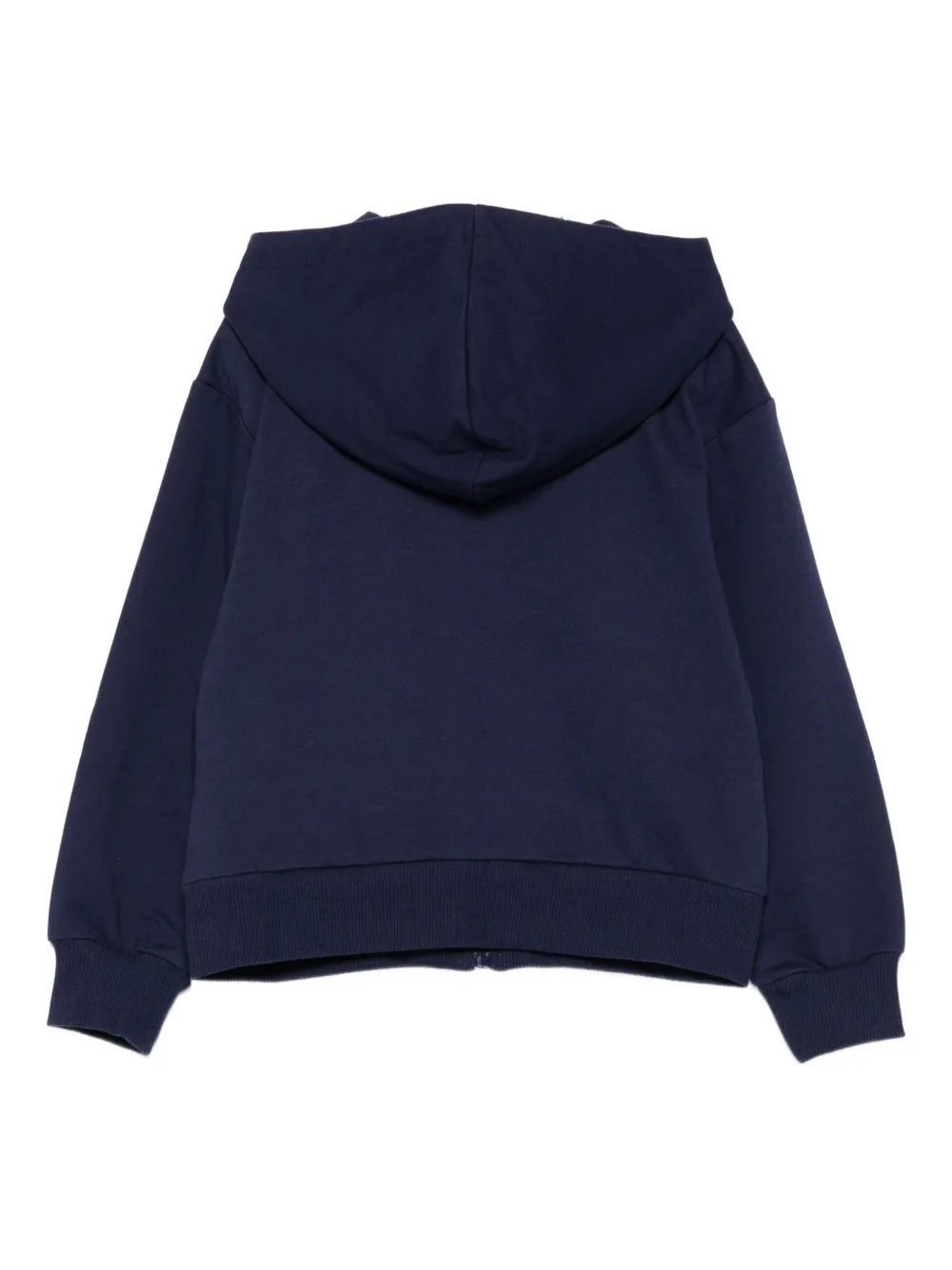 Moschino Kids Teddy Bear-print zip-up hoodie Blauw