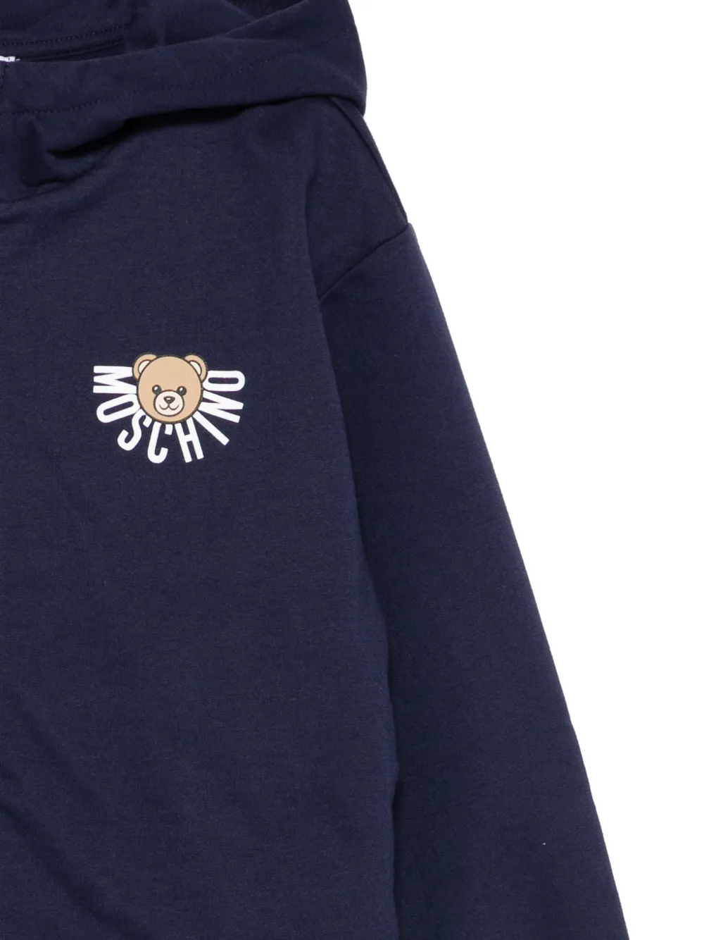 Moschino Kids Hoodie met teddybeerprint Blauw