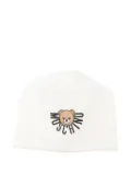 Moschino Kids teddy bear-print beanie - Neutrals