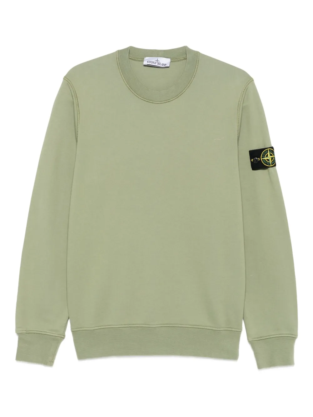 Stone Island Sweater met logopatch en ronde hals Groen