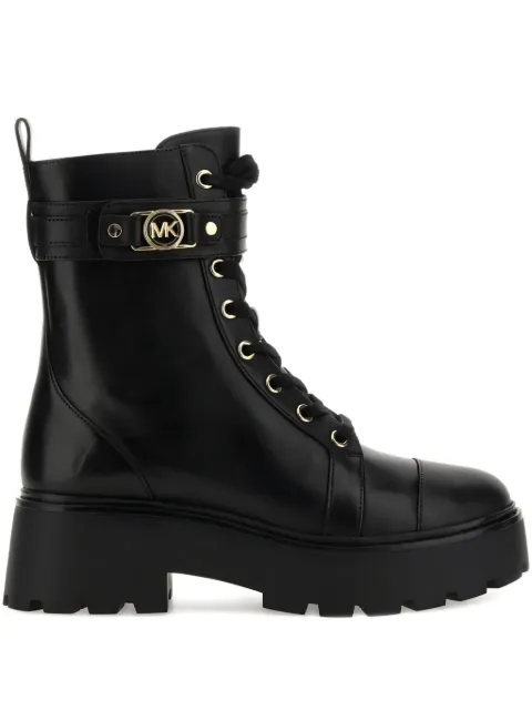 Michael Michael Kors buckle-strap lace-up combat boots