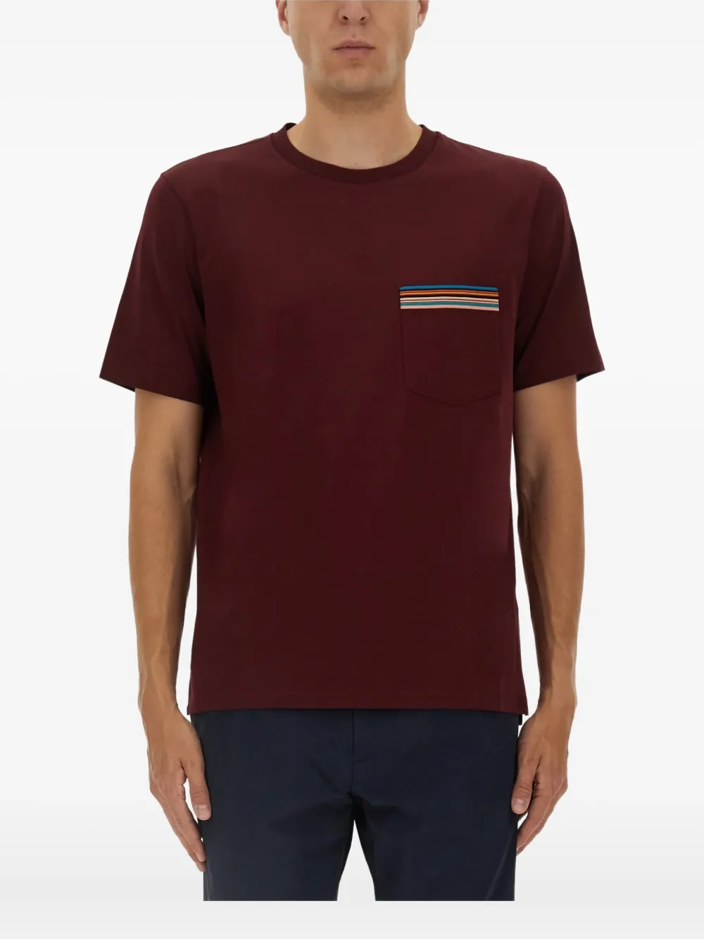 Paul Smith signature-stripe pocket T-shirt | Red | Image 1