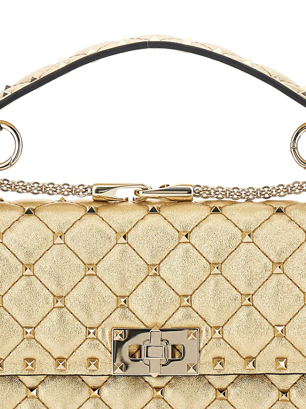 Valentino Garavani Rockstud Spike medium schoudertas Beige