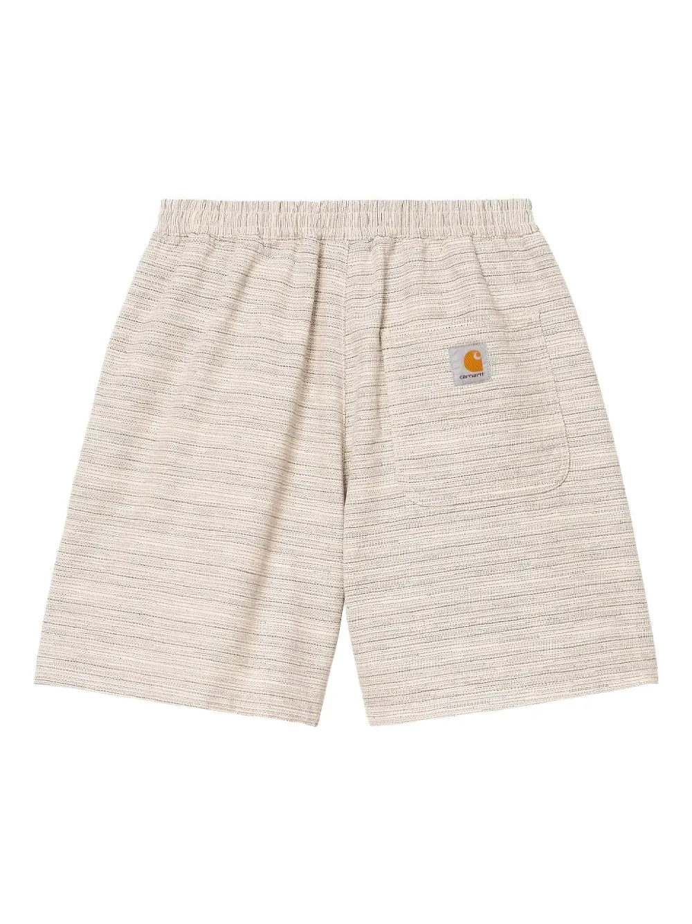 Carhartt WIP stripe-pattern elastic-waist shorts Beige