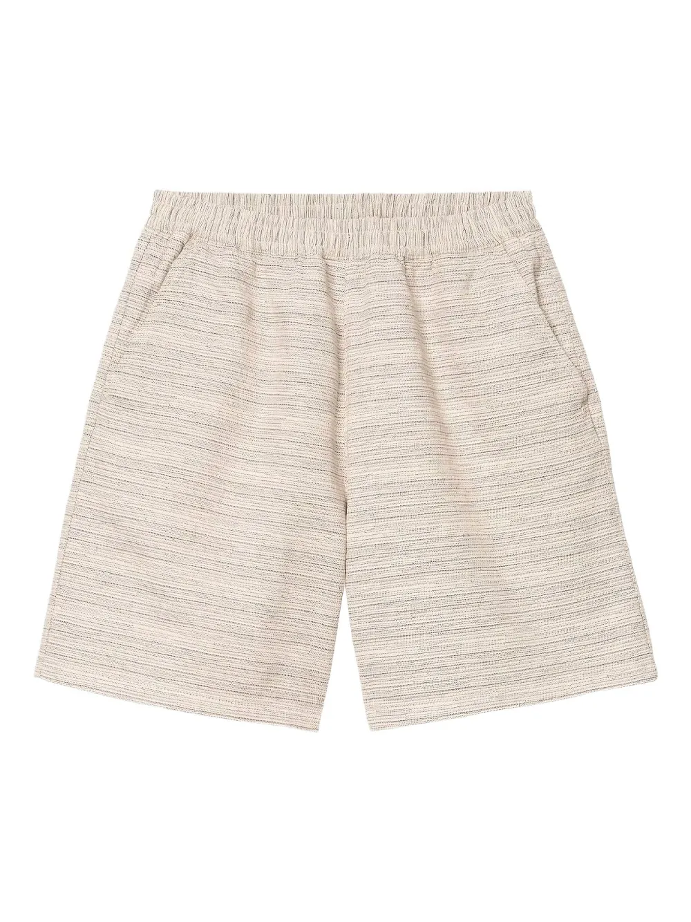 Carhartt WIP stripe-pattern elastic-waist shorts Beige