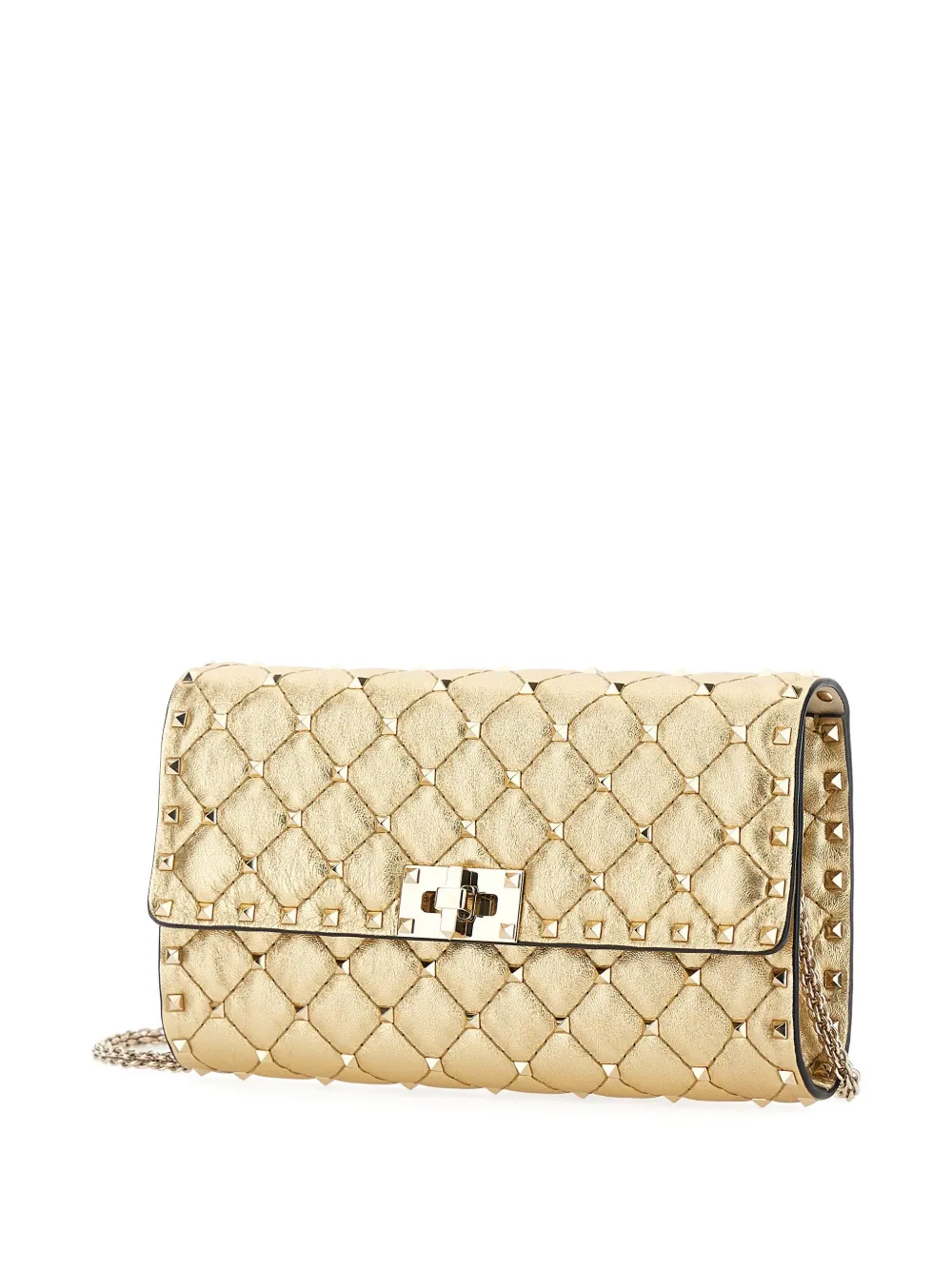 Valentino Garavani Rockstud Spike clutch bag Beige