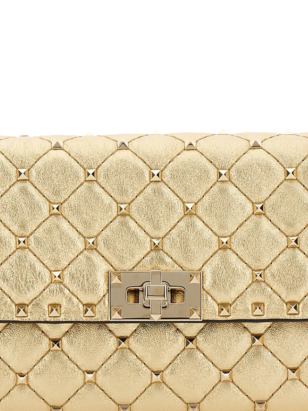 Valentino Garavani Rockstud Spike clutch bag Beige
