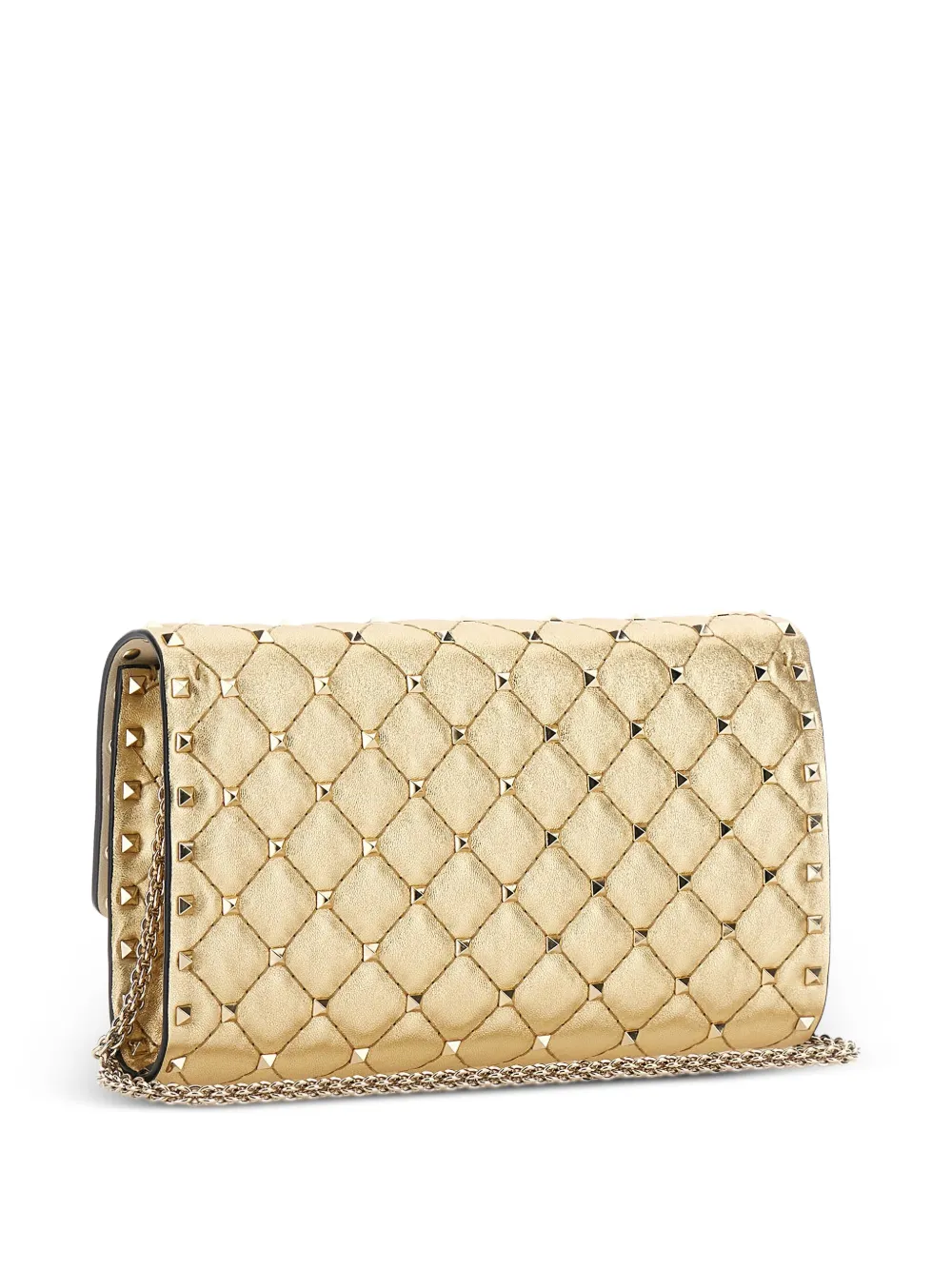 Valentino Garavani Rockstud Spike clutch bag Beige