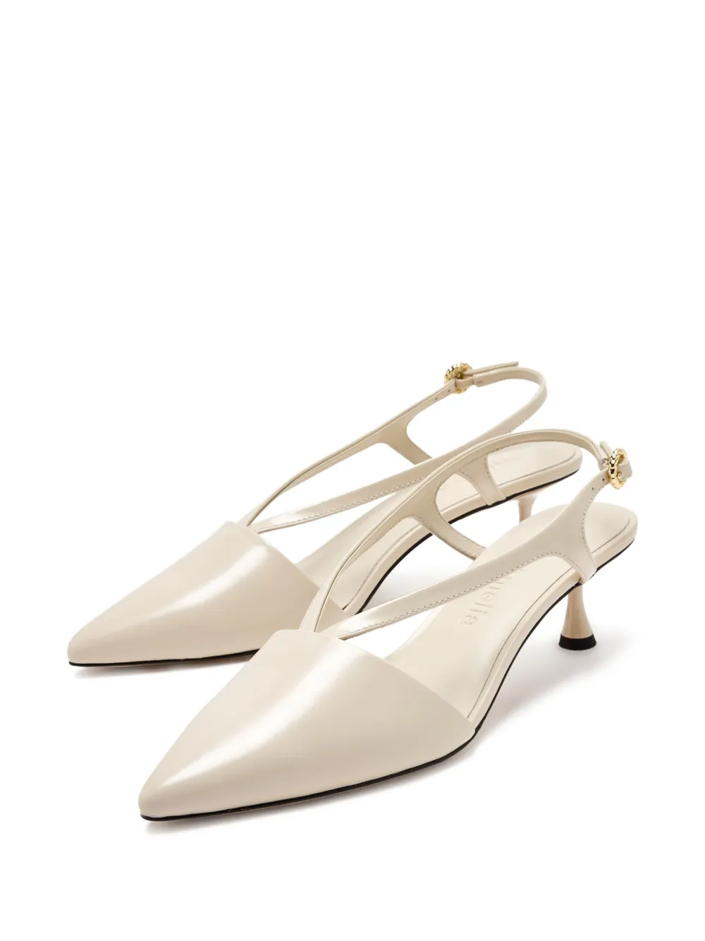 Studio Amelia 50mm slingback cut-out pumps Grey