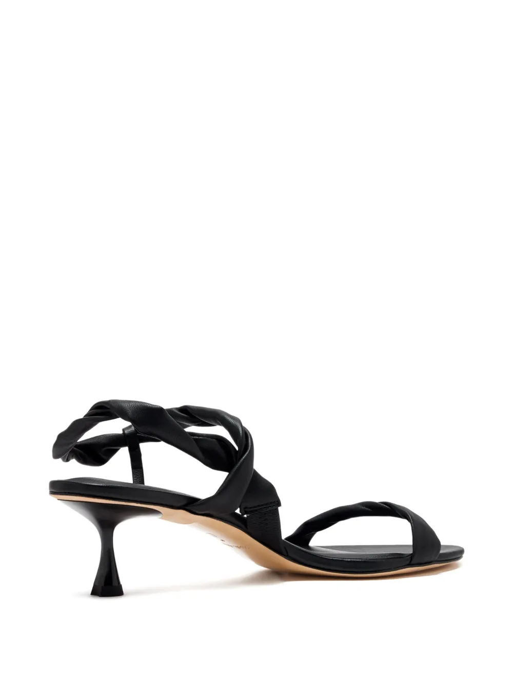 Studio Amelia 50mm twisted leather sandals Black