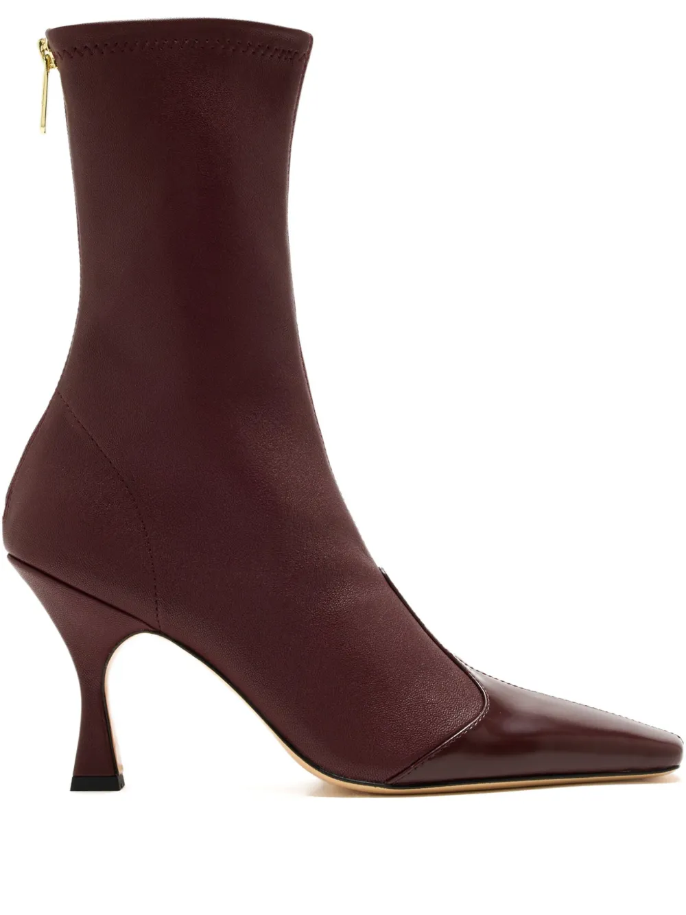 Studio Amelia 90mm Maverick zip-detail leather ankle boots Red