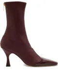 Studio Amelia 90mm Maverick zip-detail leather ankle boots - Red