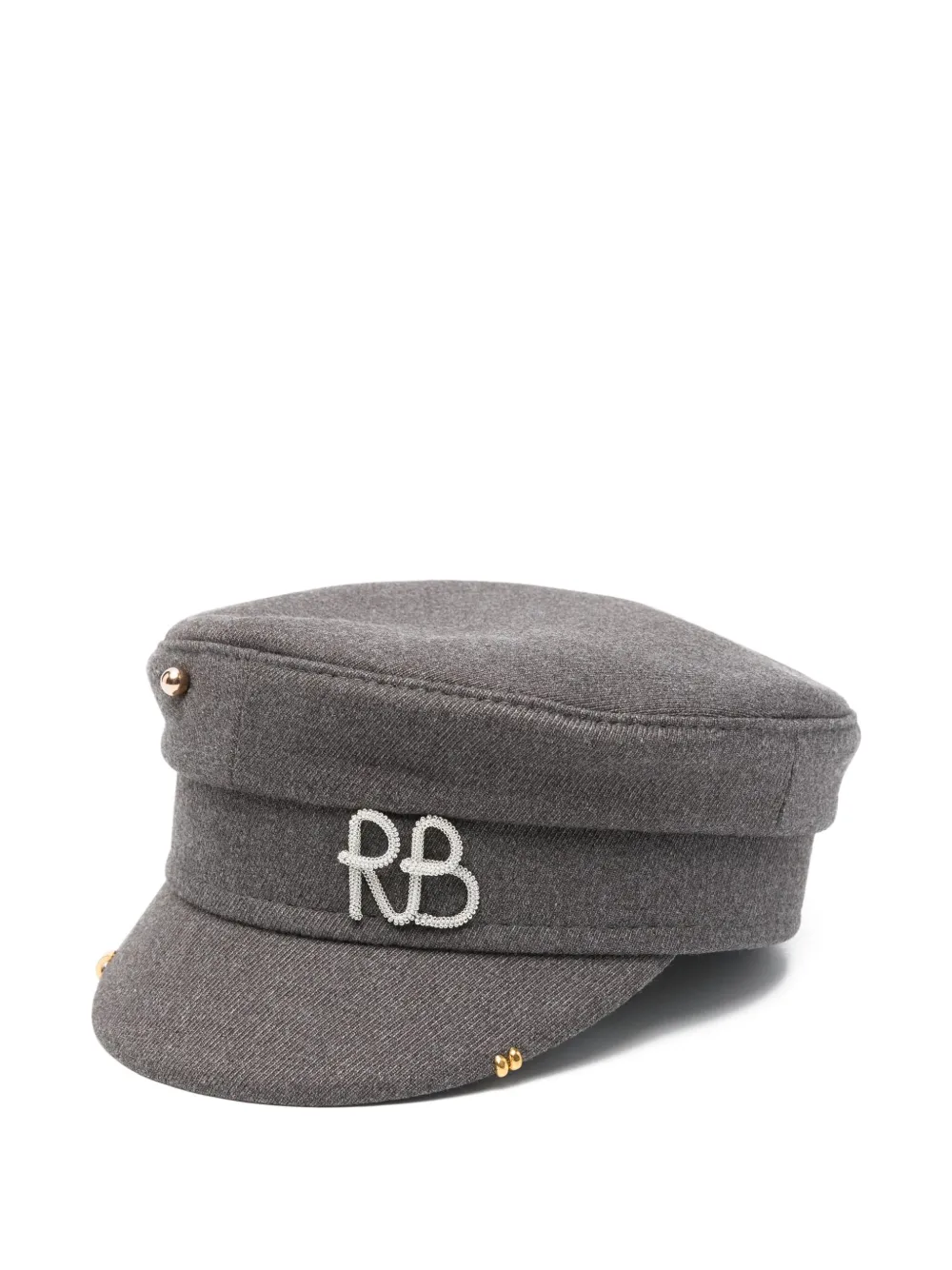 Ruslan Baginskiy Pierced Baker Boy Cap hat | Grey | Image 1