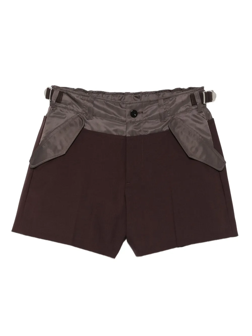 sacai panelled tailored shorts | Brown | Image 1