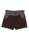 sacai panelled tailored shorts - Brown