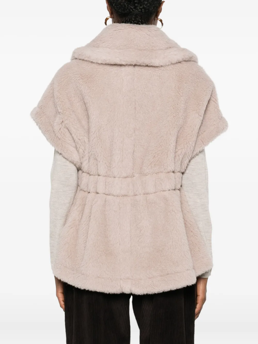 Max Mara Belted-waist Coat In Neutral