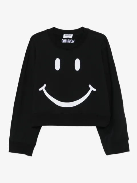 Moschino camisa con estampado de caras