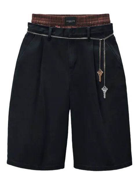 Alexander Wang pleated chain-embellished shorts
