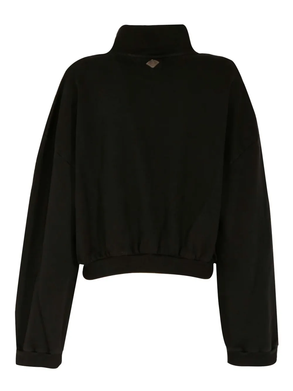 Haikure high-neck zip-up sweatshirt Zwart