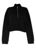 Haikure high-neck zip-up sweatshirt - Black