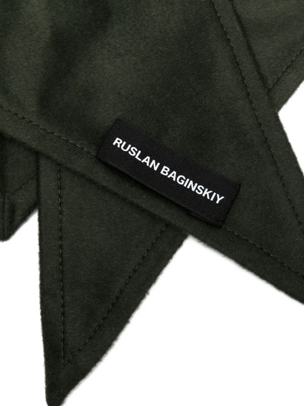 Ruslan Baginskiy Houstka Wool Headscarf In Green