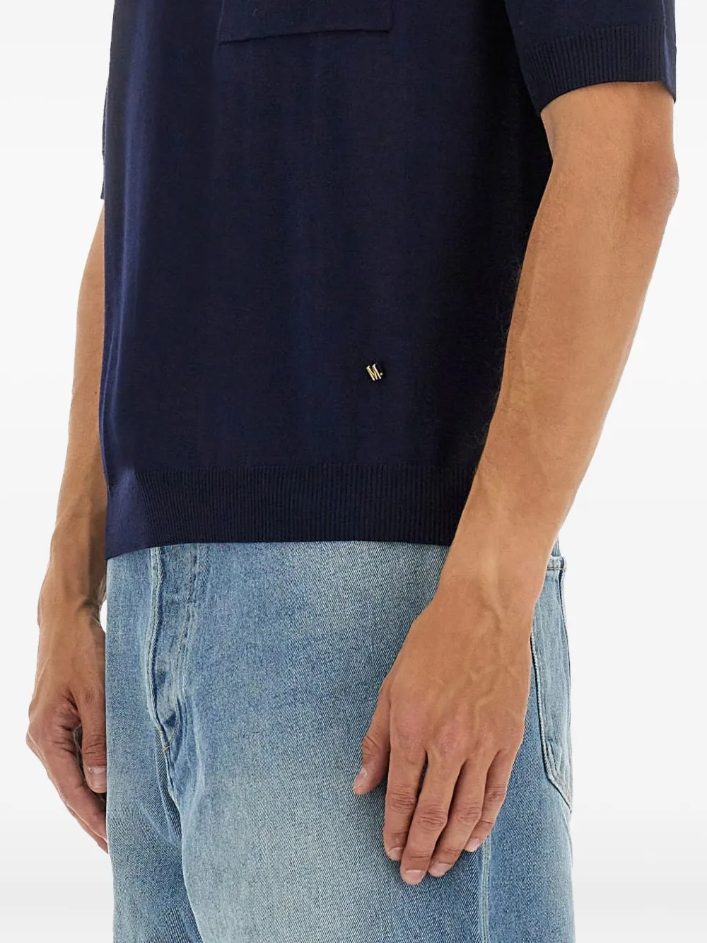 Moschino T-shirt met opgestikte zak Blauw