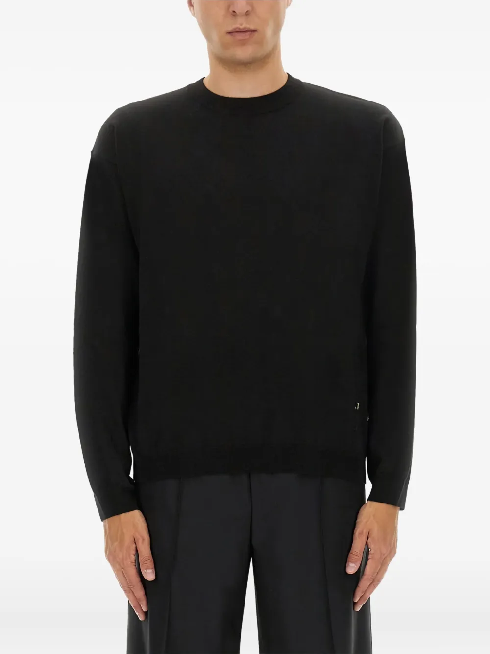 Moschino logo-embroidered sweater - Nero