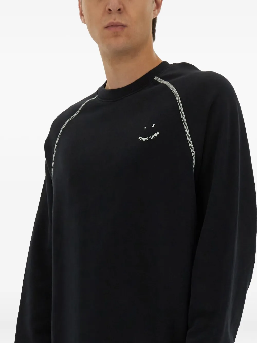 PS Paul Smith Sweater met contrasterend stiksel Zwart