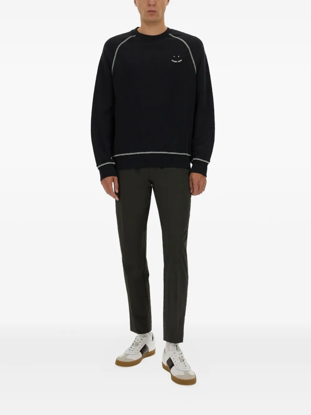 PS Paul Smith contrast-stitch sweatshirt - Zwart