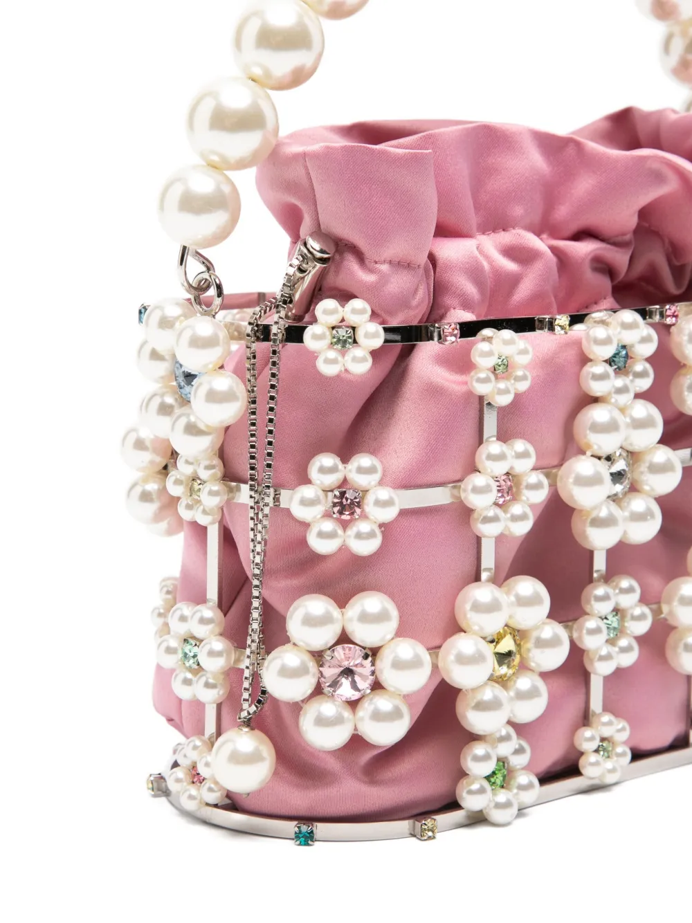 Rosantica Holli Cindy shopper met bloemapplicatie Zilver