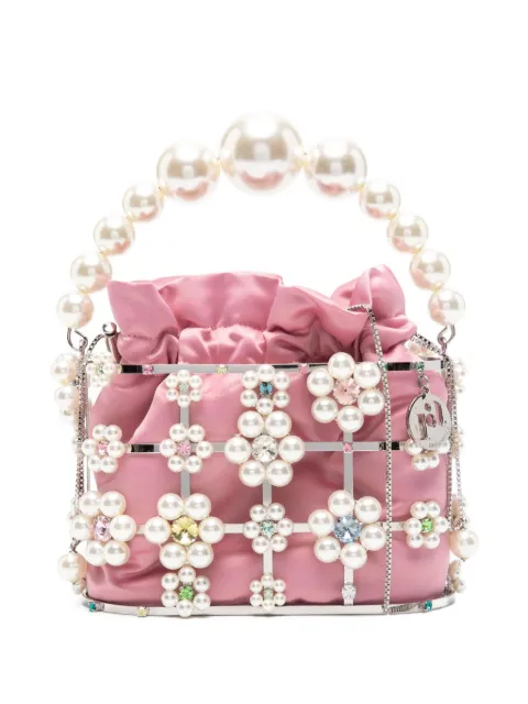 Rosantica Holli Cindy flora- appliqué tote bag