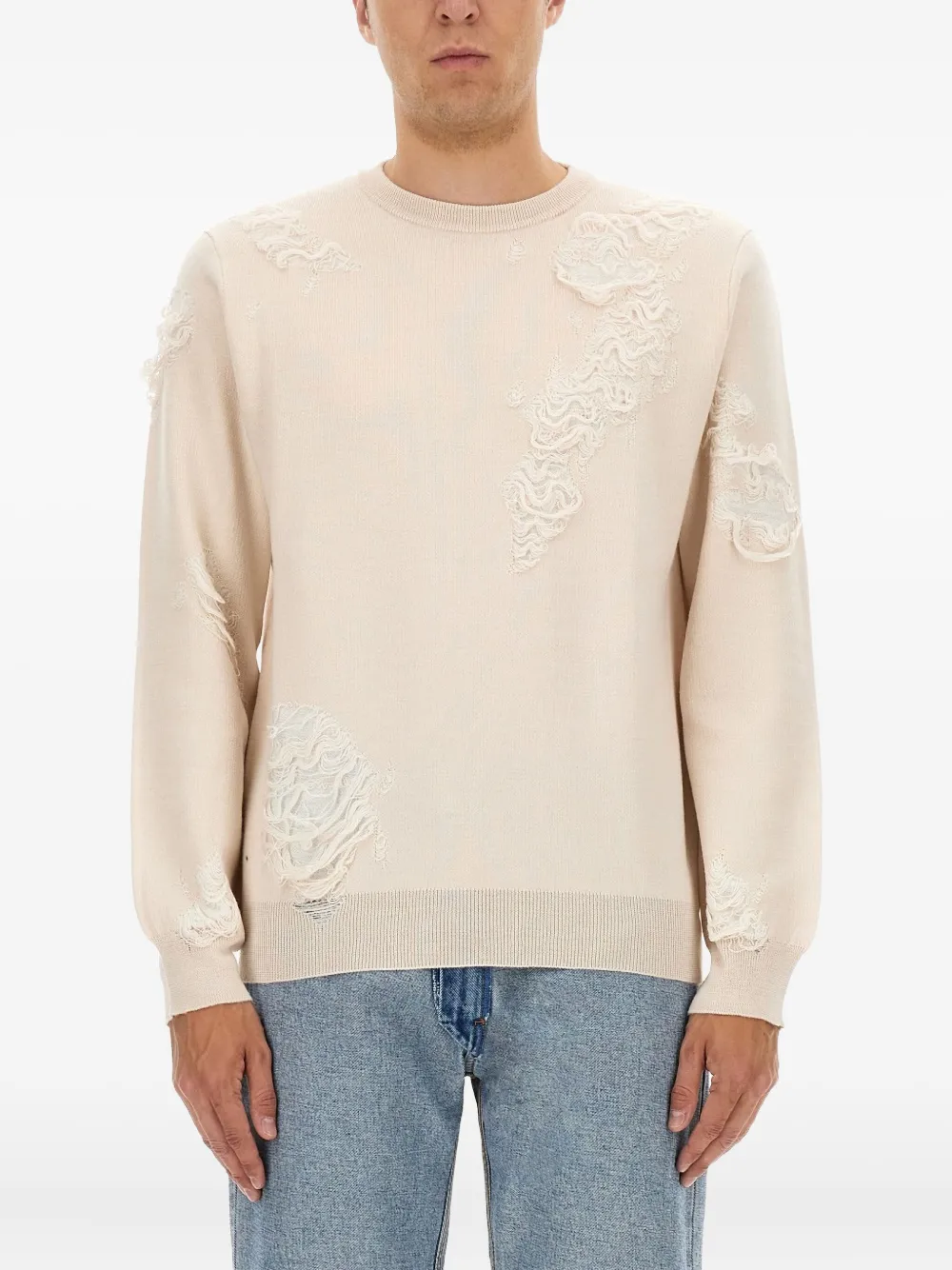 MM6 Maison Margiela suéter con efecto envejecido | neutro | Image 1