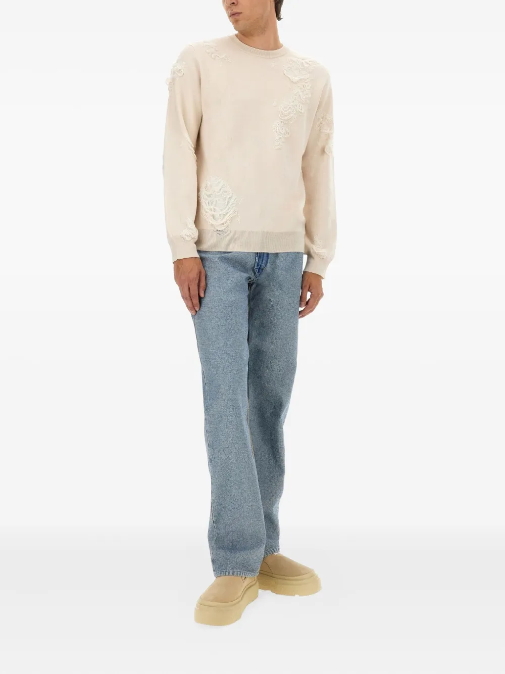 MM6 Maison Margiela distressed sweater - Beige
