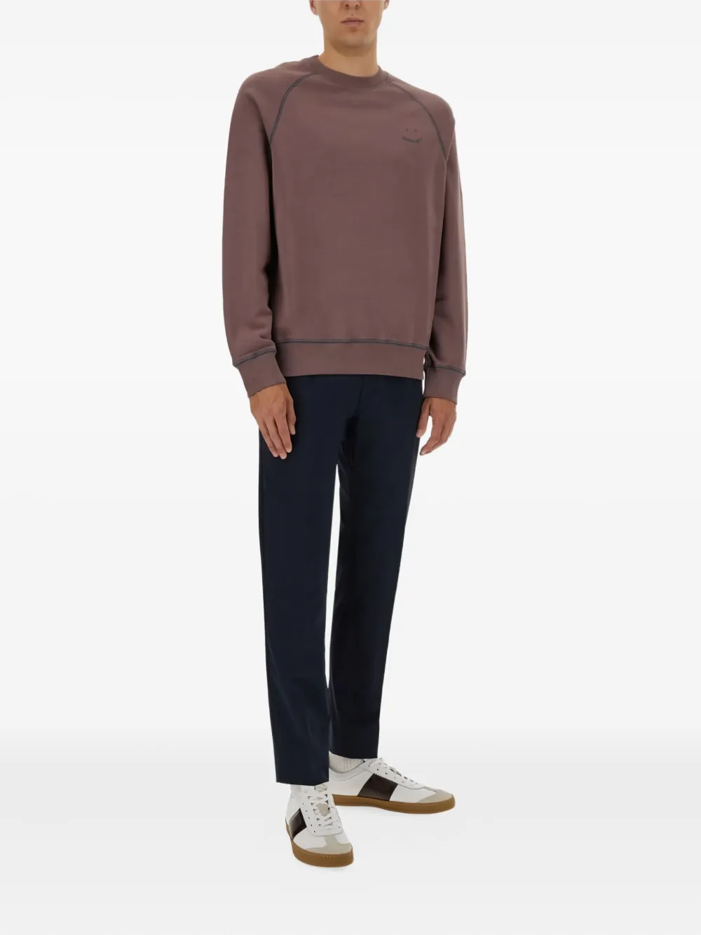 PS Paul Smith raglan-sleeve smiley sweatshirt - Paars