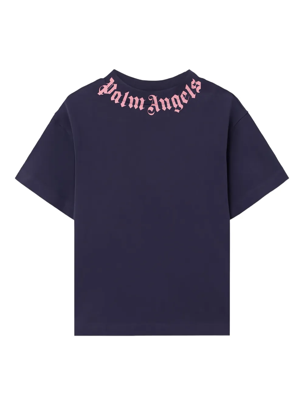Palm Angels Kids logo-print T-shirt - Blu