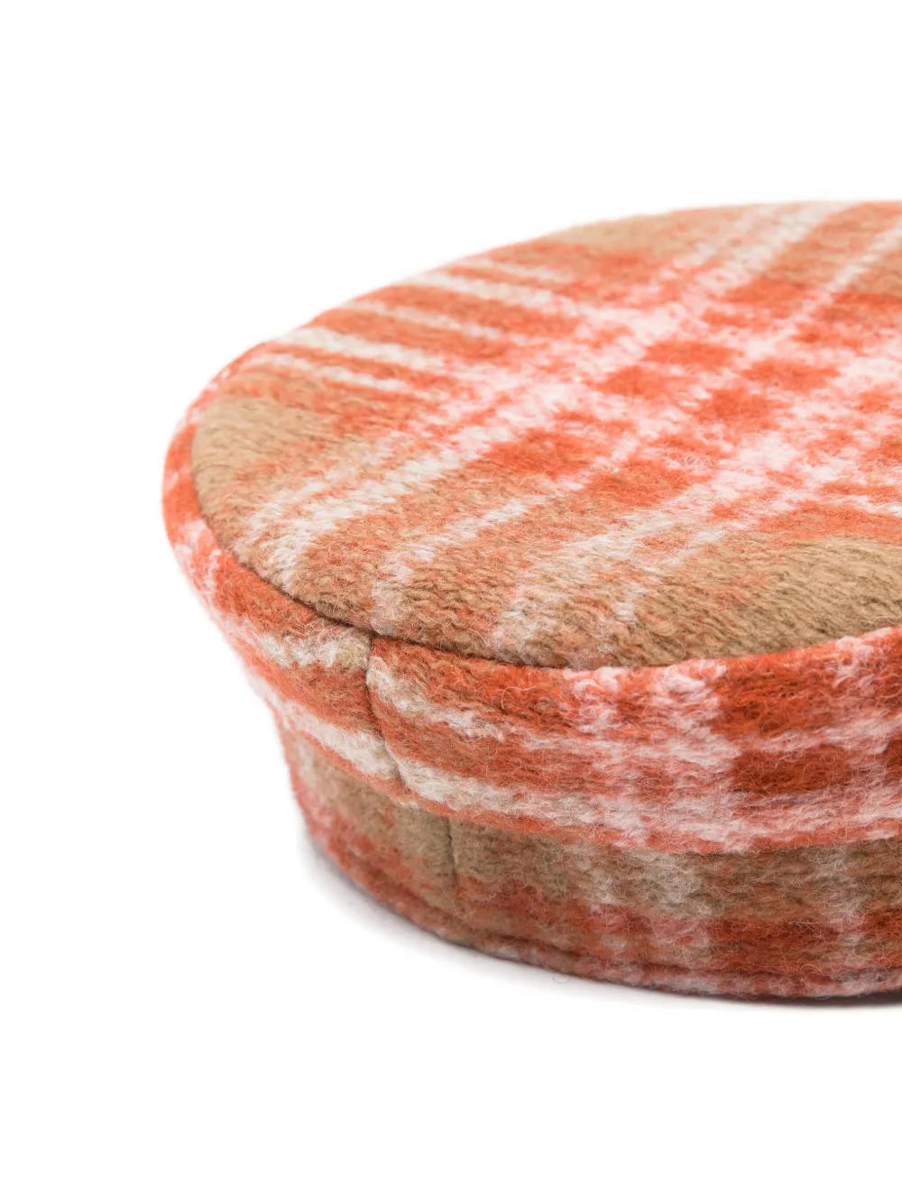 Ruslan Baginskiy checked-pattern beret - Beige