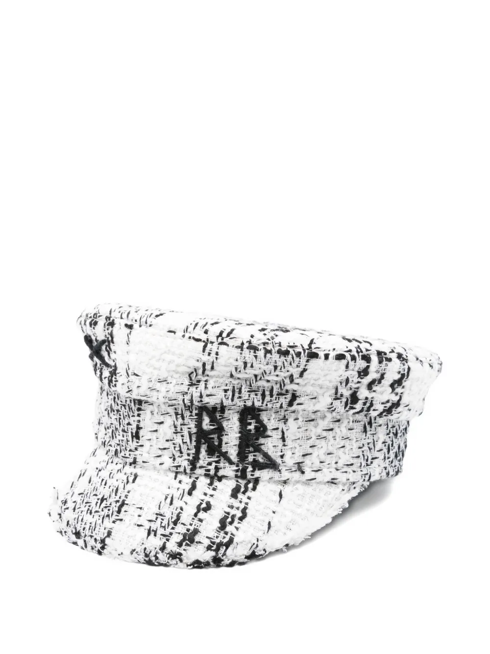 Ruslan Baginskiy tweed-check beret - ブラック Ruslan Baginskiy tweed-check beret - ブラック