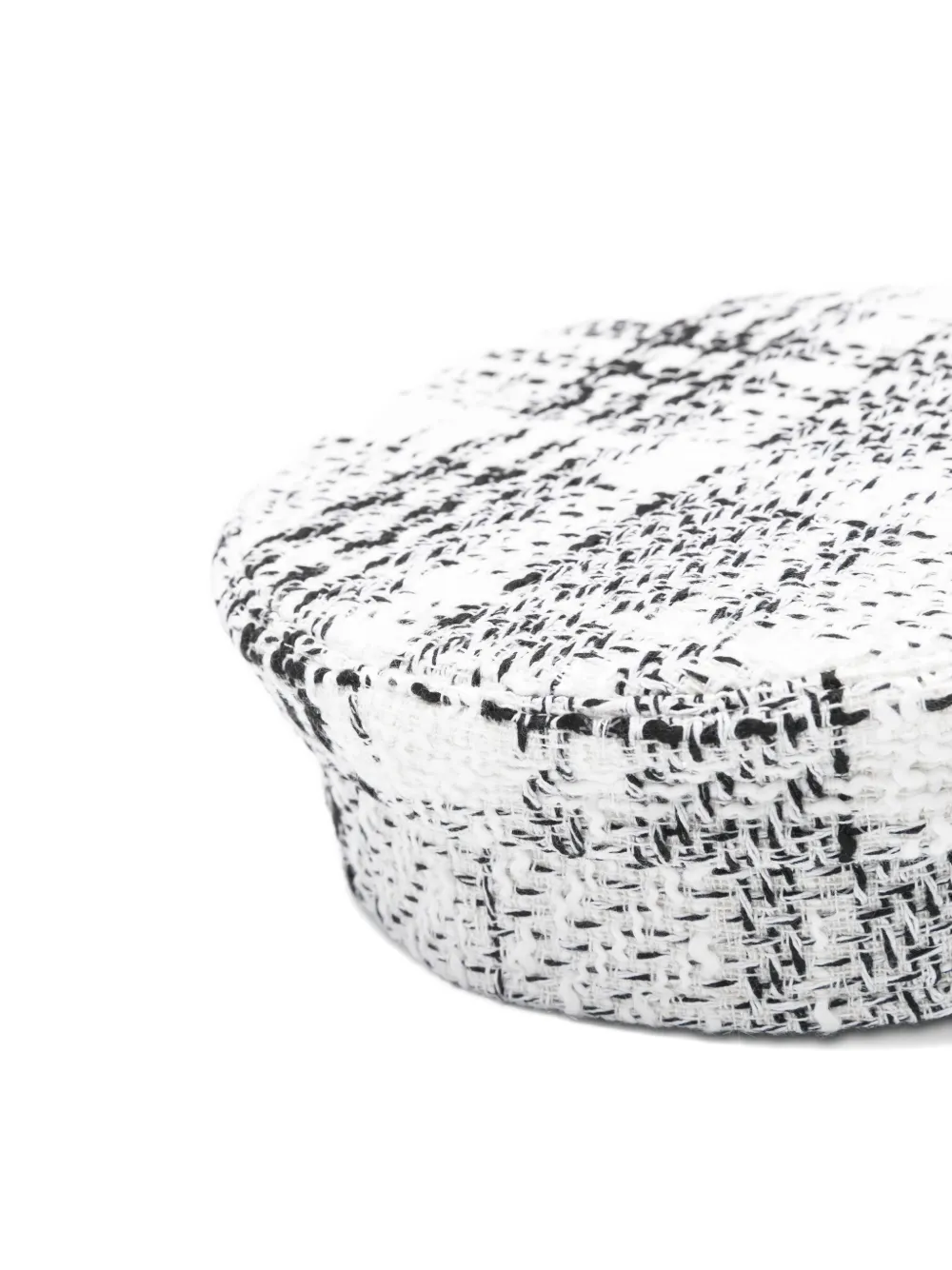 Ruslan Baginskiy tweed-check beret - Zwart