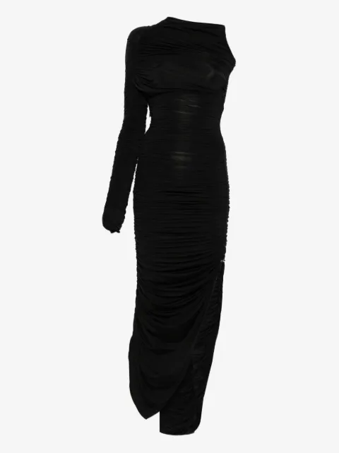 Mugler one-sleeve draped dress