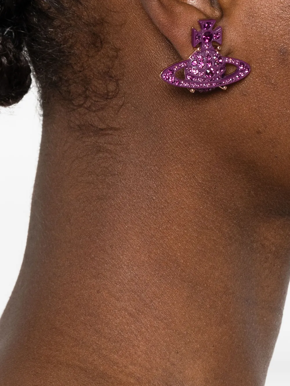 Vivienne Westwood orb embellished earrings - Paars