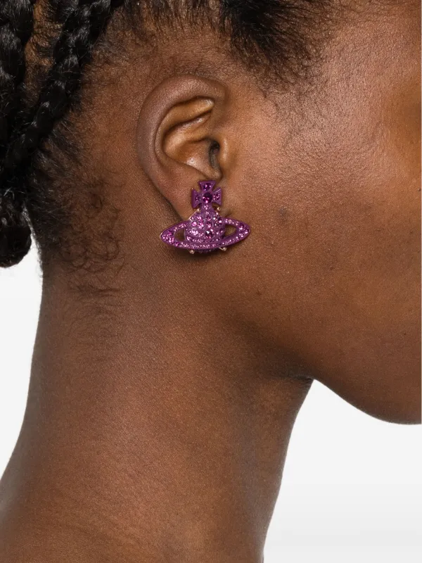 Vivienne Westwood Orb Embellished Earrings | Purple | FARFETCH