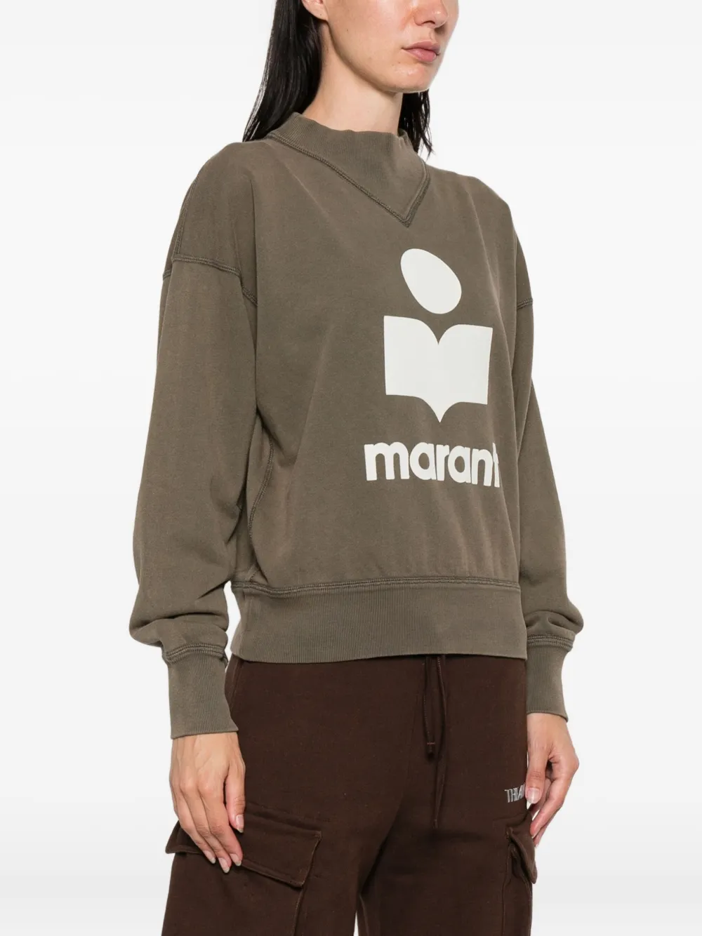Isabel Marant Étoile Logo-print Sweatshirt In Green