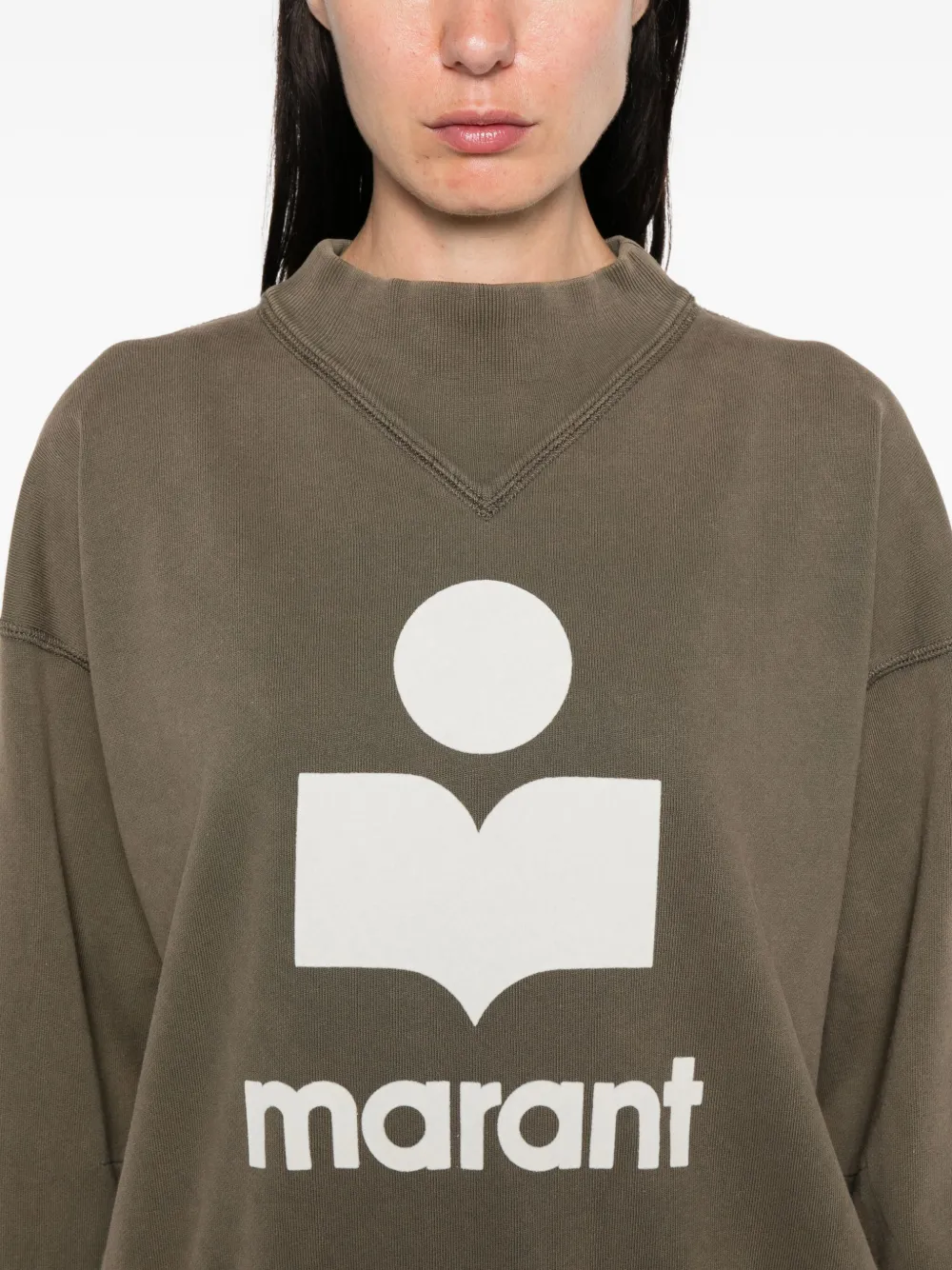 Isabel Marant Étoile Logo-print Sweatshirt In Green
