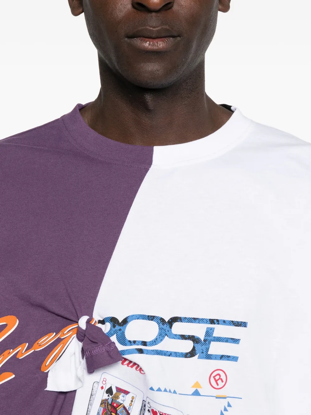 Martine Rose Printed Tie-detail T-shirt In White