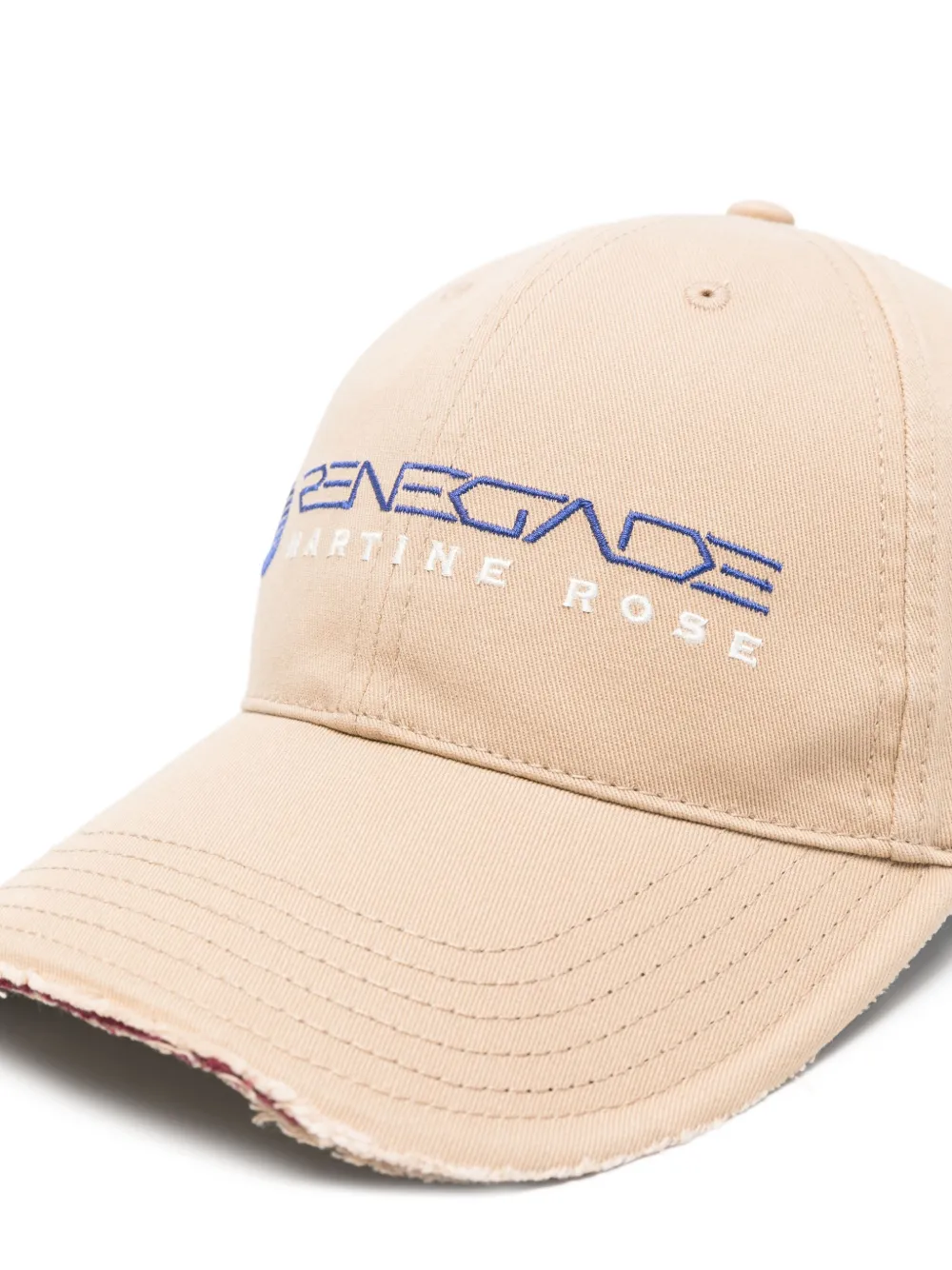 Martine Rose Honkbalpet met geborduurd logo Beige