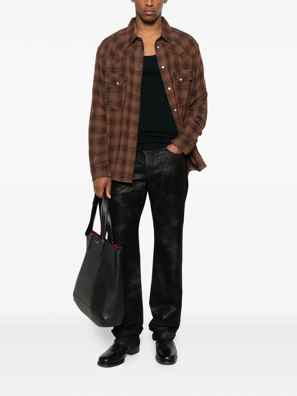 MARANT Kelvina leather trousers | Regular-Fit & Straight Leg Pants | Image 2