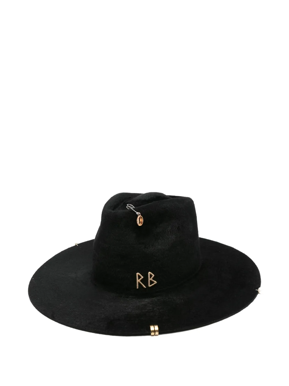 Ruslan Baginskiy Fedora met vilten afwerking Zwart